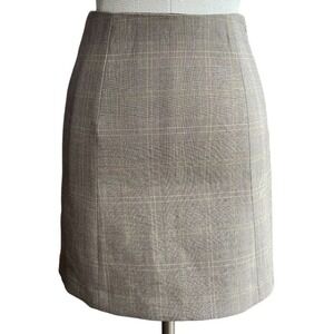 Babaton Aritzia Women's Mini Skirt 0 Plaid High Waisted Lined Business Casual